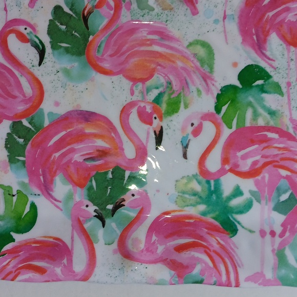 TOMMY BAHAMA PINK FLAMINGO TRAY - Picture 2 of 5